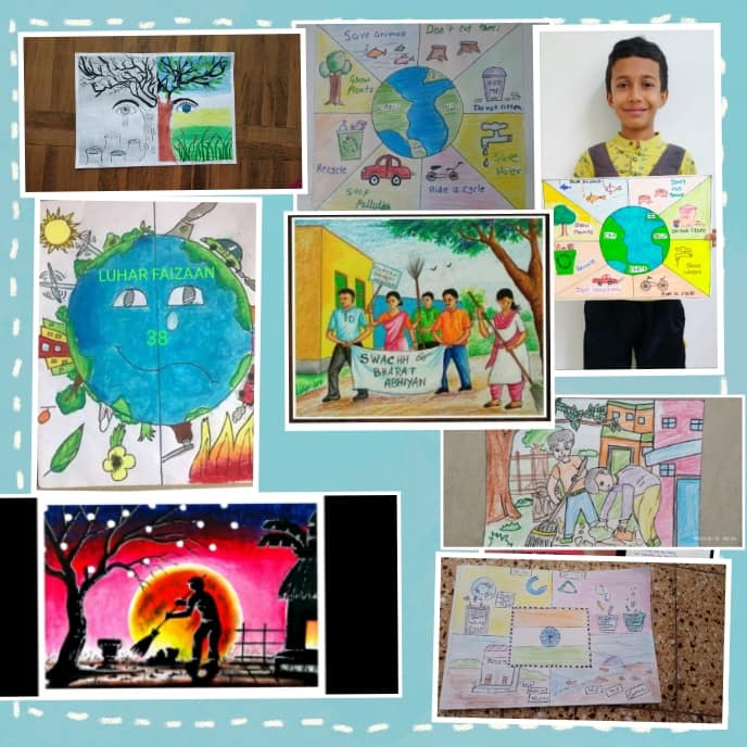 In a special drive towards creating awareness about cleanliness among  school children, Quality Evaluation and Improvement Division (ICAR-CIRCOT,  Mumbai) organised a drawing competition on 26th December, 2020 - CIRCOT