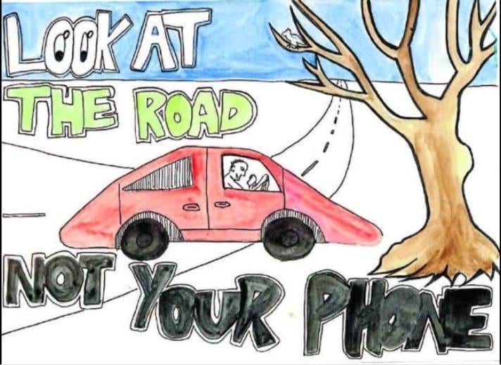 Road safety drawing for competition  How to draw road safety posterRoad  safety drawing oil pastel  YouTube